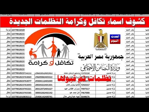 الاستعلام عن الأسماء الجدد في تكافل وكرامة يوليو 2023 