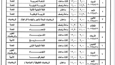 امتحانات الثانوية العامة الدور الثاني 2023